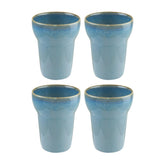 Bonna China Sky dia.3.75" h:4.75" 12 oz. Round Blue Porcelain Mug (Set of 4)